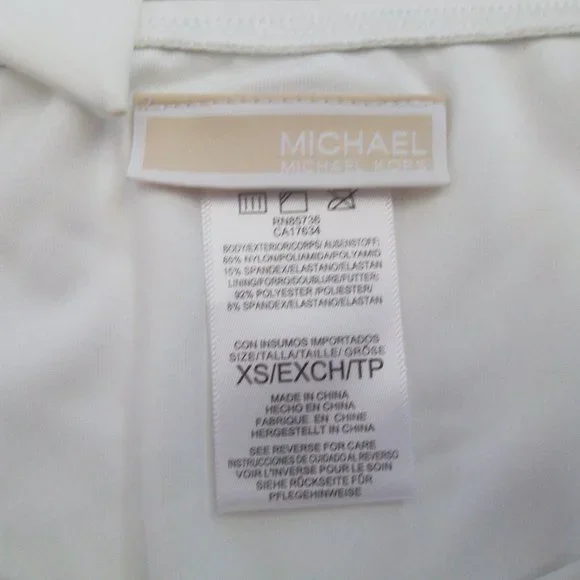 Michael Kors Logo Ring Triangle Halter Iconic Bikini Swimsuit - Picture 5 of 6